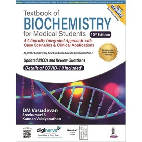 Textbook of Biochemistry for Medical Students Paperback – 2022 by DM Vasudevan (Author)