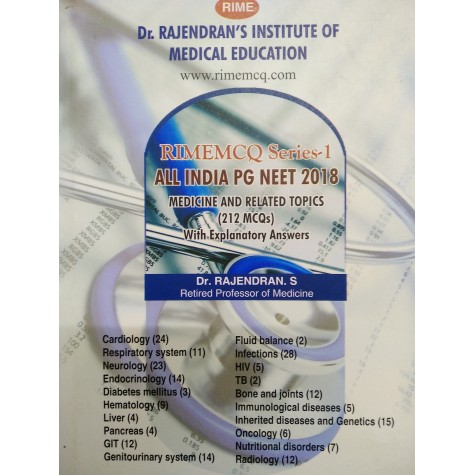 RIMEMCQ  Series 1 All India PG Neet 2018 by Dr Rajendran