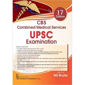 CBS Combined Medical Services UPSC Examination 17th Edition 2022 - by MS Bhatia