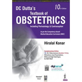 DC Dutta’s Textbook of Obstetrics Including Perinatology & Contraception 10th Edition 2023 by Hiralal Konar