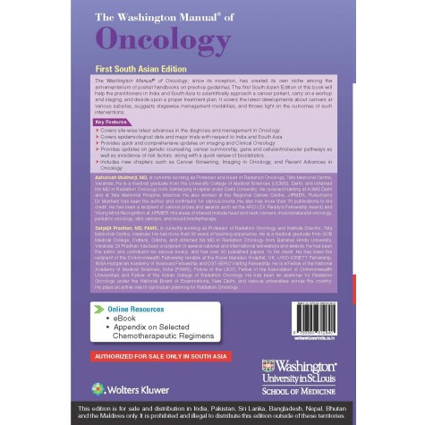 The Washington Manual of Oncology (SAE) Paperback – 2022 by Ashutosh Mukherji (Editor), Satyajit Pradhan (Editor)