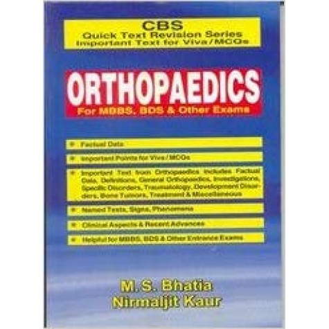 Orthopaedics for MBBS, BDS & Other Exams (CBS Quick Text Revision Series Important Text for Viva/MCQs)