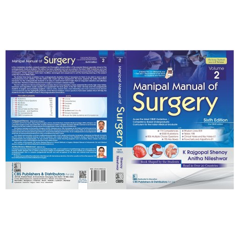 Manipal Manual of Surgery 2VOL Set 6ED. Paperback – 26 June 2022 by K RAJGOPAL SHENOY (Author), ANITHA NILESHWAR (Author)